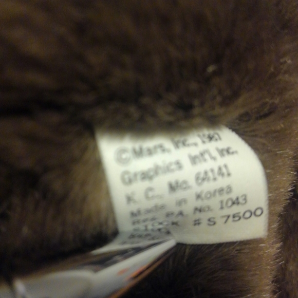 Vtg 80s 🐻 Plush m&m's Teddy Bear Stuffed Animal vintage Shirt 15" Mars Candy - Picture 14 of 15